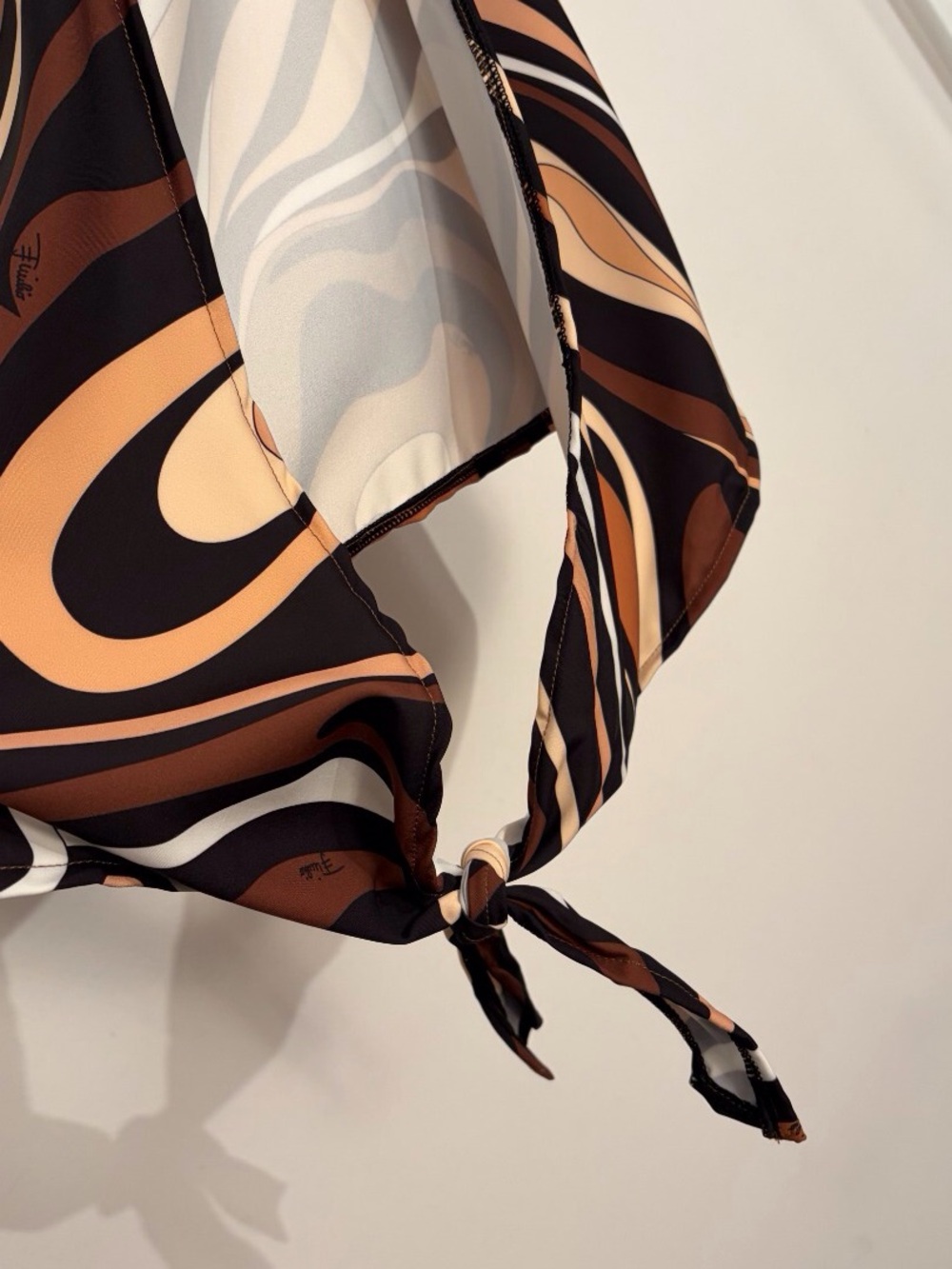 Emilio Pucci Brown and White Strapless Backless Tank Top - Picture 8 of 8